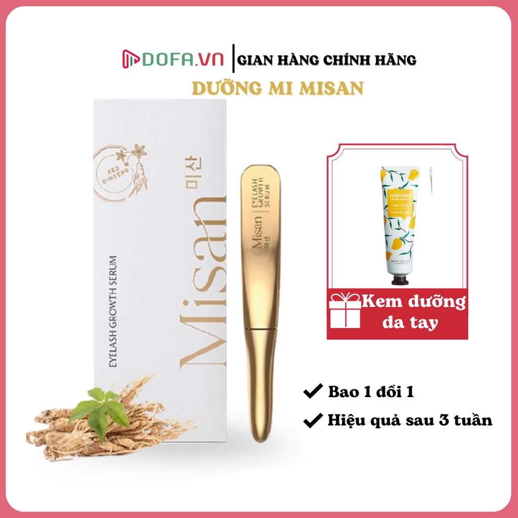 [ Chính Hãng ] Tinh Chất Dưỡng Mi MISAN , Kích Thích Mi Mọc Dài Nhanh Chóng , 5Ml, Tặng Kem Dưỡng Da Tay