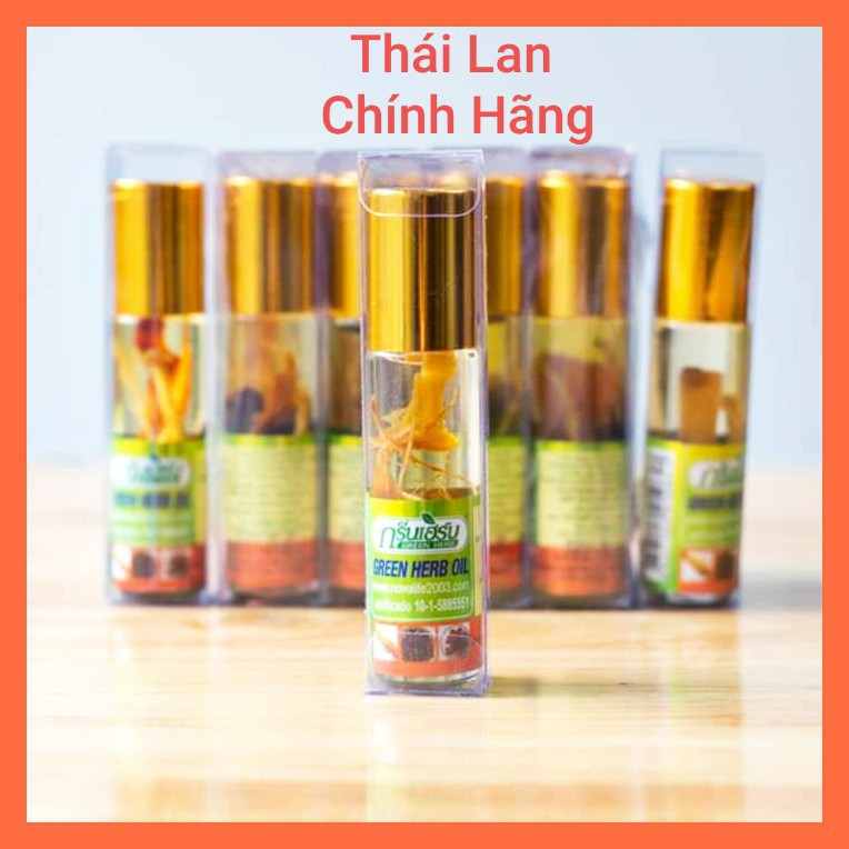 Dầu Gió Nhân Sâm Green Herb Oil Chuẩn Thái Nắp Vàng | BigBuy360 - bigbuy360.vn