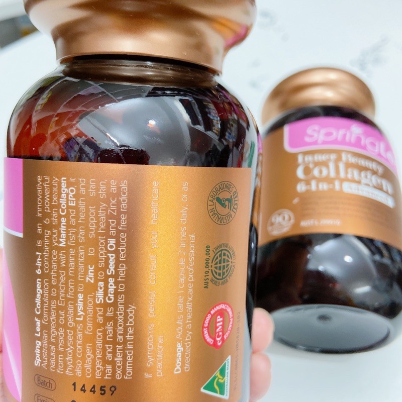 Collagen Springleaf 6 in 1 - 90 viên, 180 viên Úc - Viên Spring leaf inner beauty colagen 6-IN-1 advance | BigBuy360 - bigbuy360.vn