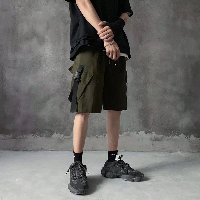 Quần ngắn ống rộng Phối Nhiều Túi Phong Cách Hàn Quốc Thời Trang Cho Nam Size M-3XL