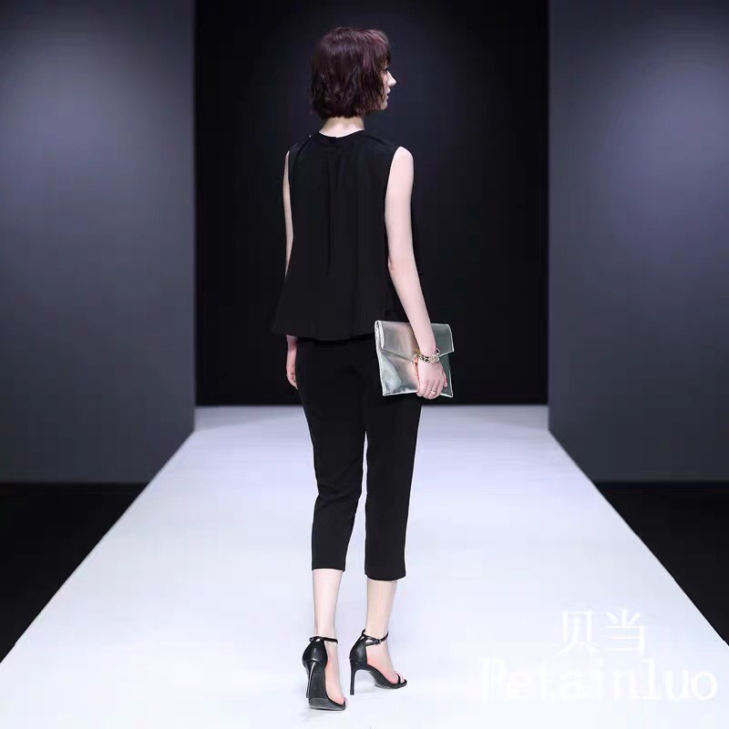 Sét bộ cổ nhún SEFA áo cách điệu kết hợp quần xếp ly thời trang đi làm, dạo phố SFS0015