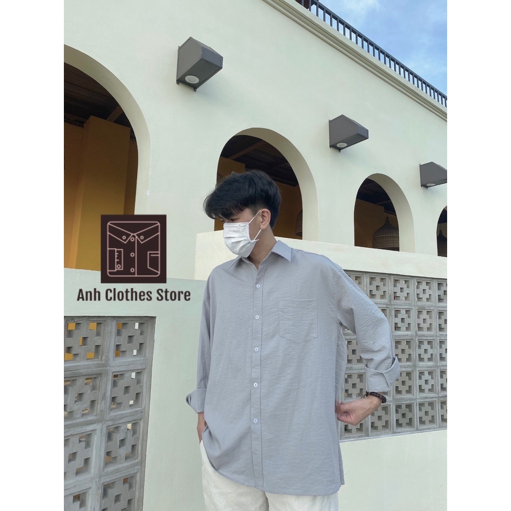 Sơ mi dài tay nam basic phong cách Hàn Quốc - Anhclothes98