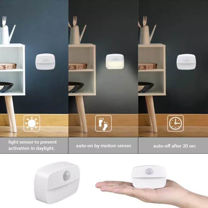 Đèn LED cảm biến chuyển động không dây thông minh bảo vệ mắt dùng pin AAA tiện lợi