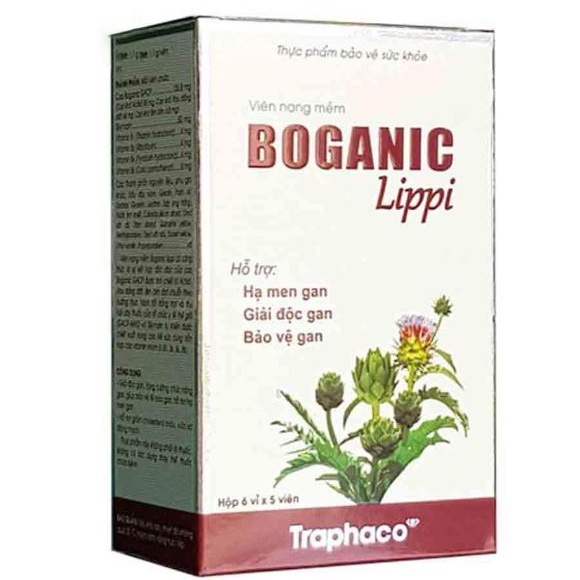 Boganic Lippi giải độc gan, hạ mỡ máu, bảo vệ gan - Chính hãng Traphaco Chính hãng