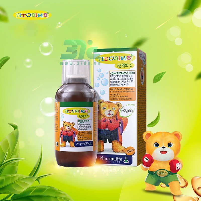 Bổ sung sắt, Vitamin C, kẽm cho bé - Siro Ferro C Bimbi của Fitobimbi, nhập khẩu từ Ý