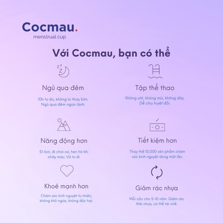 Combo 2 cốc nguyệt san cải tiến cocmau - cuống tròn dễ tháo - ảnh sản phẩm 6