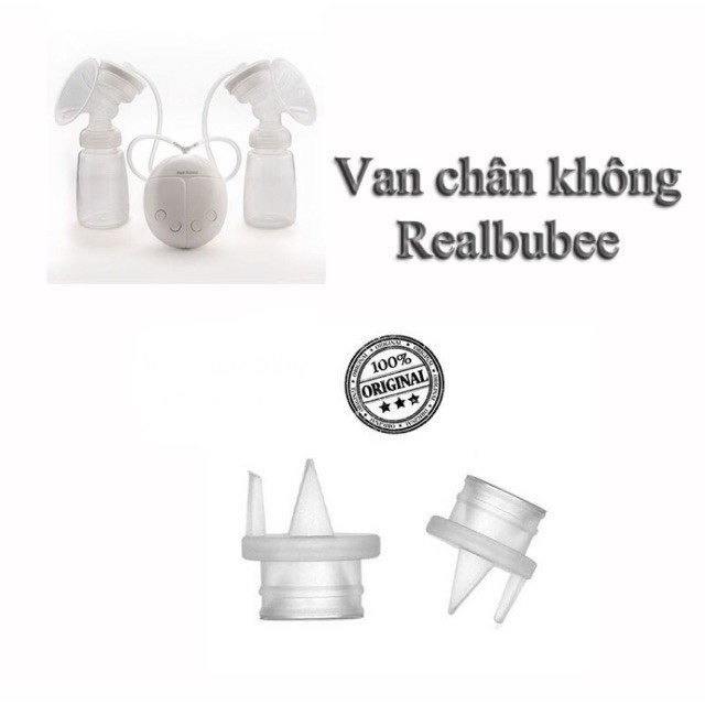 2 - 4 Van chân không máy hút sữa điện đôi Real Bubee