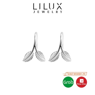 Bông tai bạc nữ hình lá cây LILUX