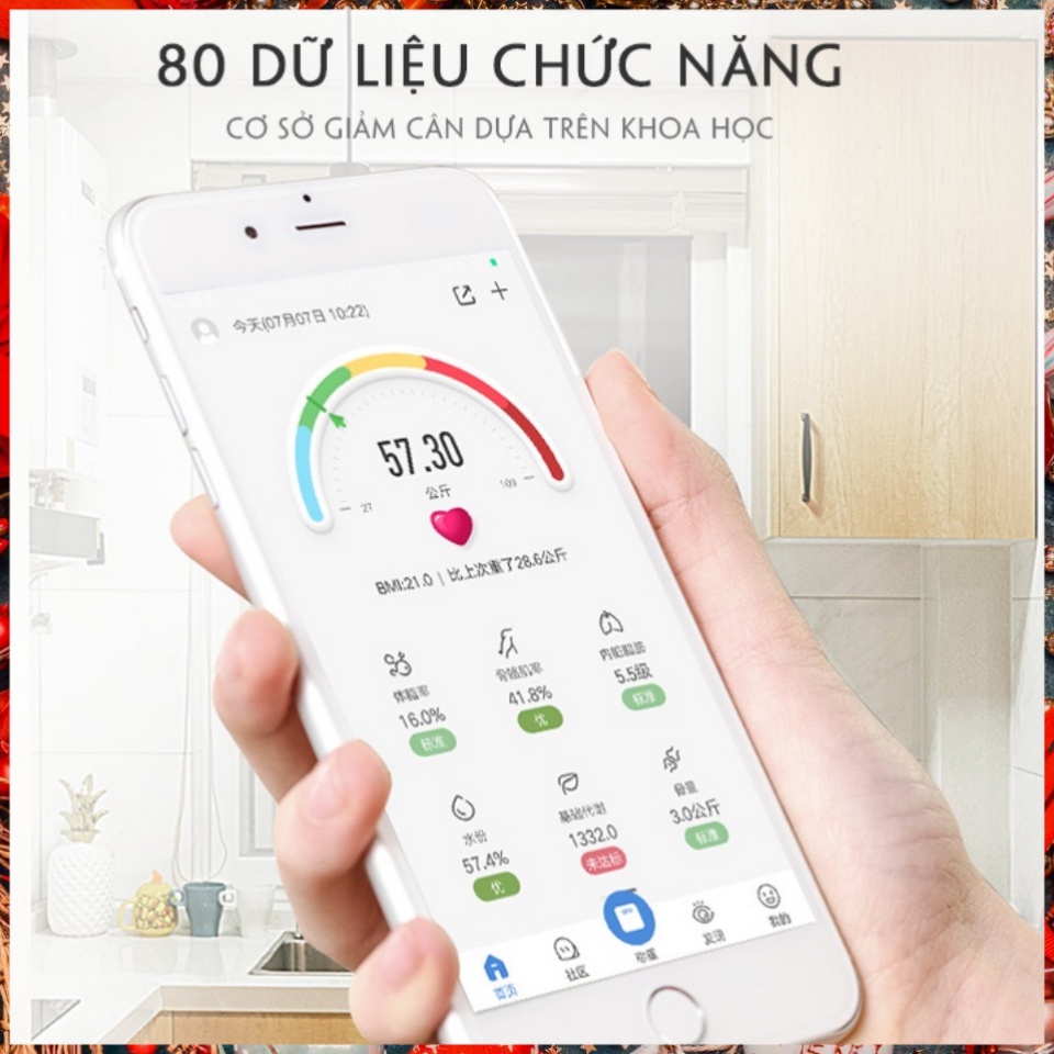 Cân điện tử bluetooth đo chỉ số cơ thể ,Cân điện tử sức khỏe MITSUKUMI Tặng Thước dây + cáp sạc USB [ bảo hành 12 tháng]