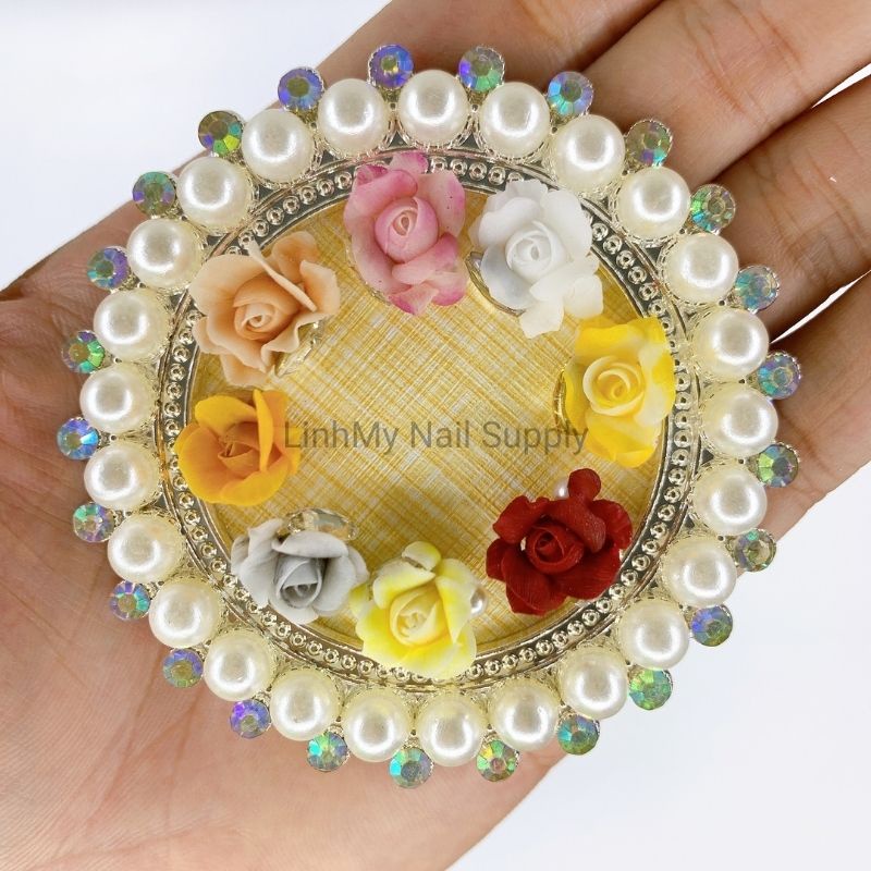 Hoa Bột Nail Hoa Hồng Bột Trang Trí Móng Cao Cấp