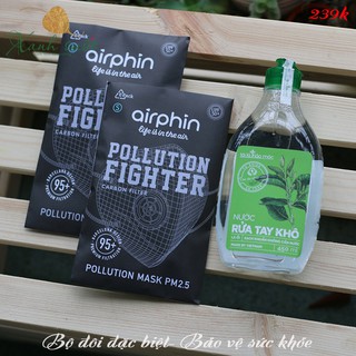 [Airphin Size L] Combo Bộ đôi Khẩu trang & Nước rửa tay