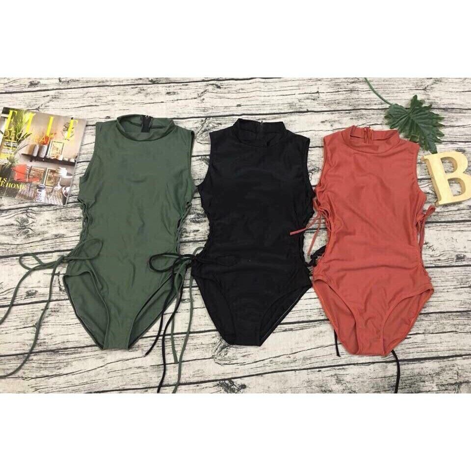 Bikini một mảnh áo tắm nữ liền dây đan 2 bên khóa lưng đẹp ( Ảnh chụp thật 100%)mới 2021