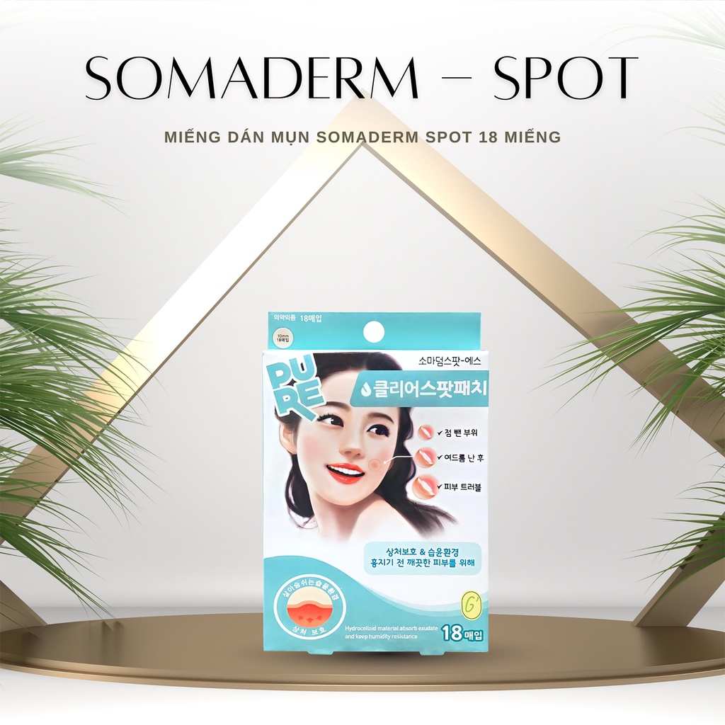 Combo 3 miếng Dán Mụn Somaderm Spot 18 miếng