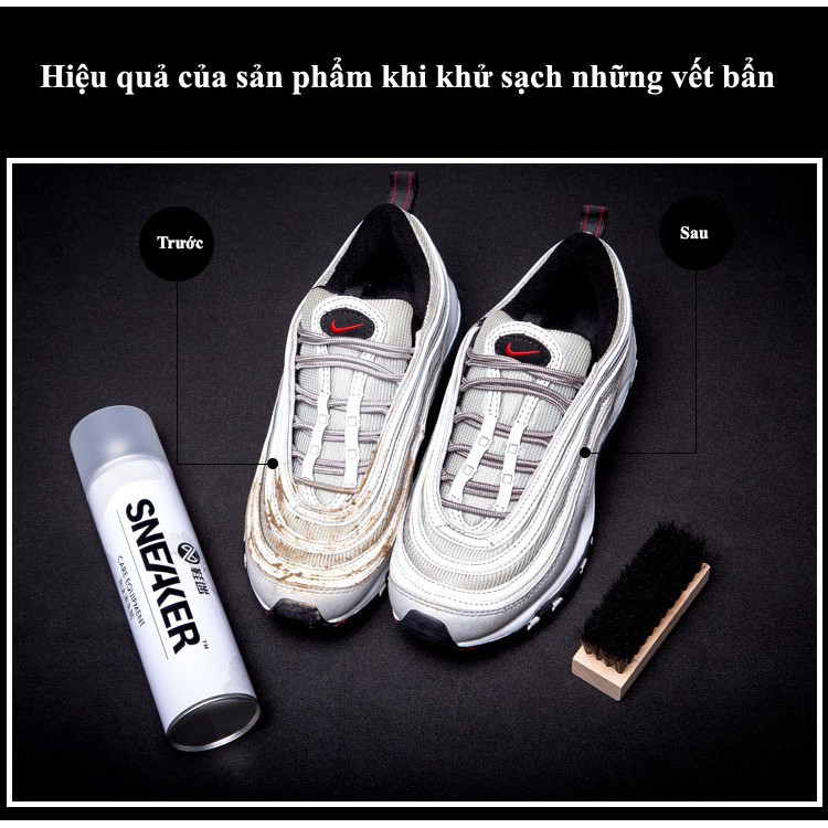 [CHÍNH HÃNG] Chai xịt bọt vệ sinh giày Sneaker, 300ml, Dùng cho nhiều chất liệu, Hàng chuẩn nội địa TQ - DILAS
