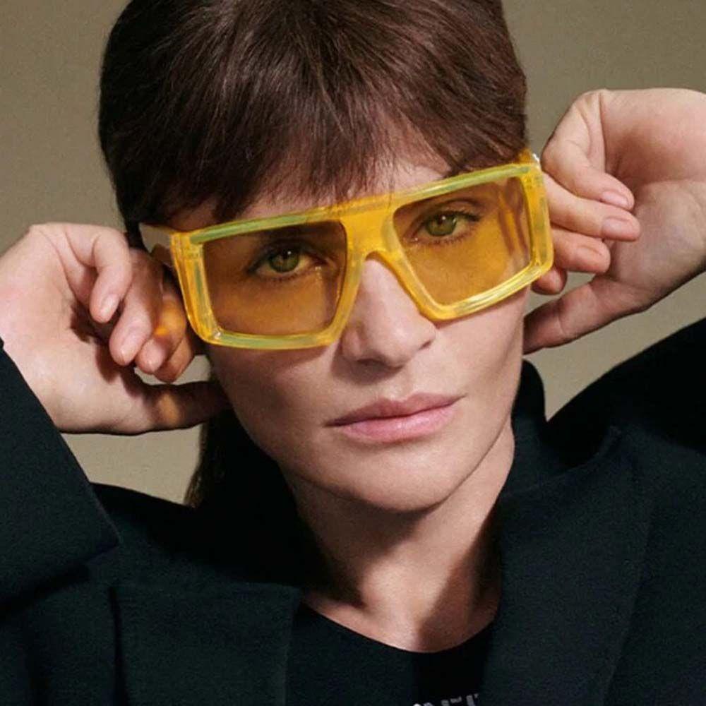 Kính Mát Vuông Oversized WMES15H Họa Tiết Da Báo Thời Trang Dành Cho Nam