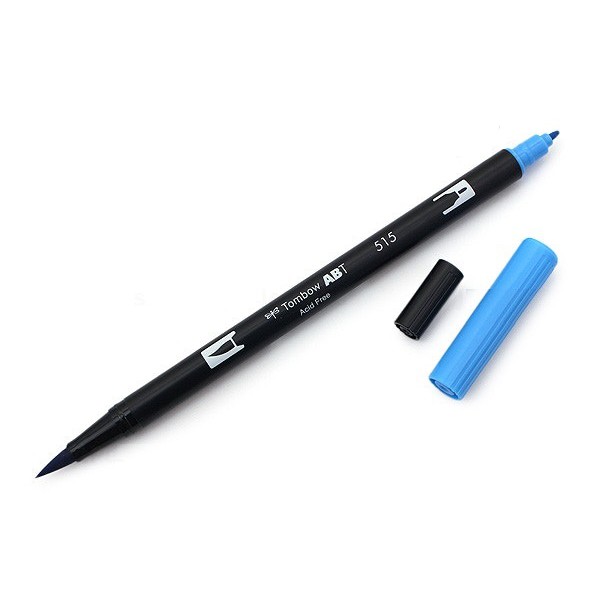 Bút lông cọ hai đầu Tombow ABT Dual Brush Pen - Brush/ Bullet - Light Blue (515)