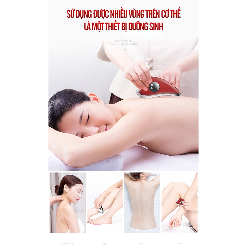 Máy massage đa năng KSKIN KD817. 4 chức năng, massage nâng cơ mặt, hấp thu dưỡng chất, cạo gió, chườm nóng