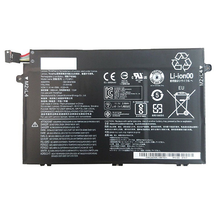 Pin laptop Lenovo ThinkPad E480 E485 E580 E585 E590 R480 R580 MÃ L17C3P51 L17L3P51