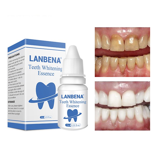 Chai 10 ml Tinh Chất Tẩy Trắng Răng Làm Sạch Răng LANBENA Teeth Whitening Essense