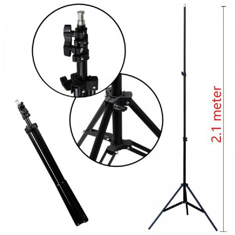 Giá đỡ điện thoại tripod 3 chân dùng để chụp ảnh, livestream, quay video tiện lợi chắc chắn cao 70cm-2m1