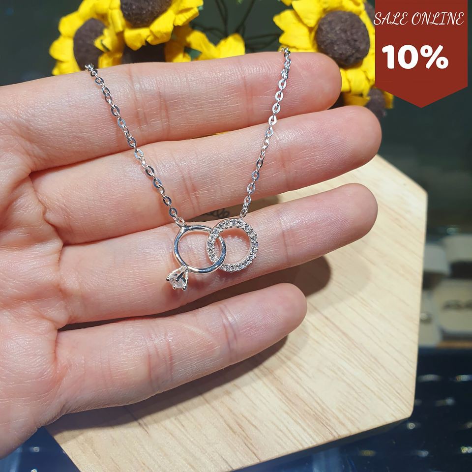 Dây chuyền vòng tròn lồng chiếc nhẫn