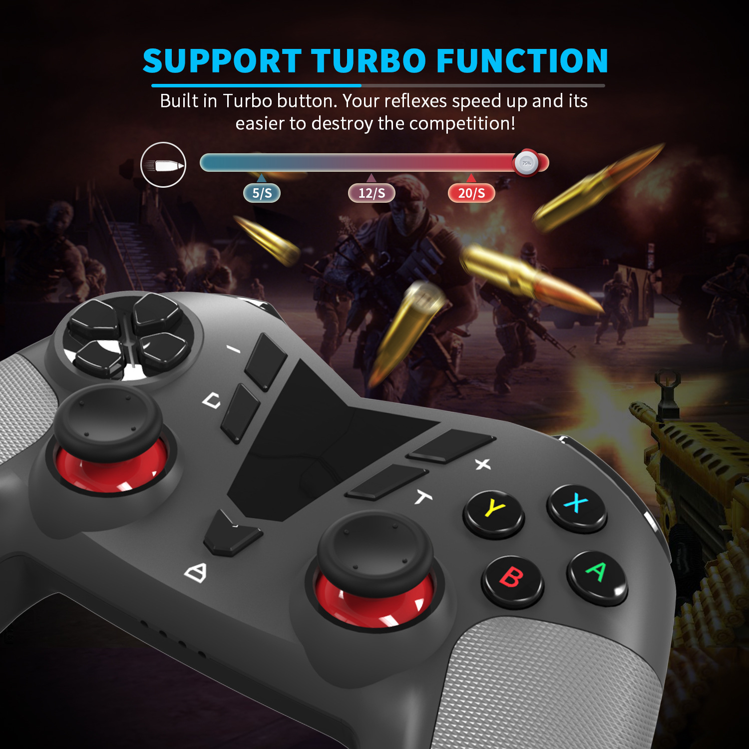 New Tay Cầm Nắm Trò Chơi Pad điều Khiển Trò Chơi Pad Nintendo Switch Trò Chơi Không Dây 3 Gear Vibration 3 Gear Burst Trò Chơi Bluetooth 6-Axis Gyro Somatosensory Controller