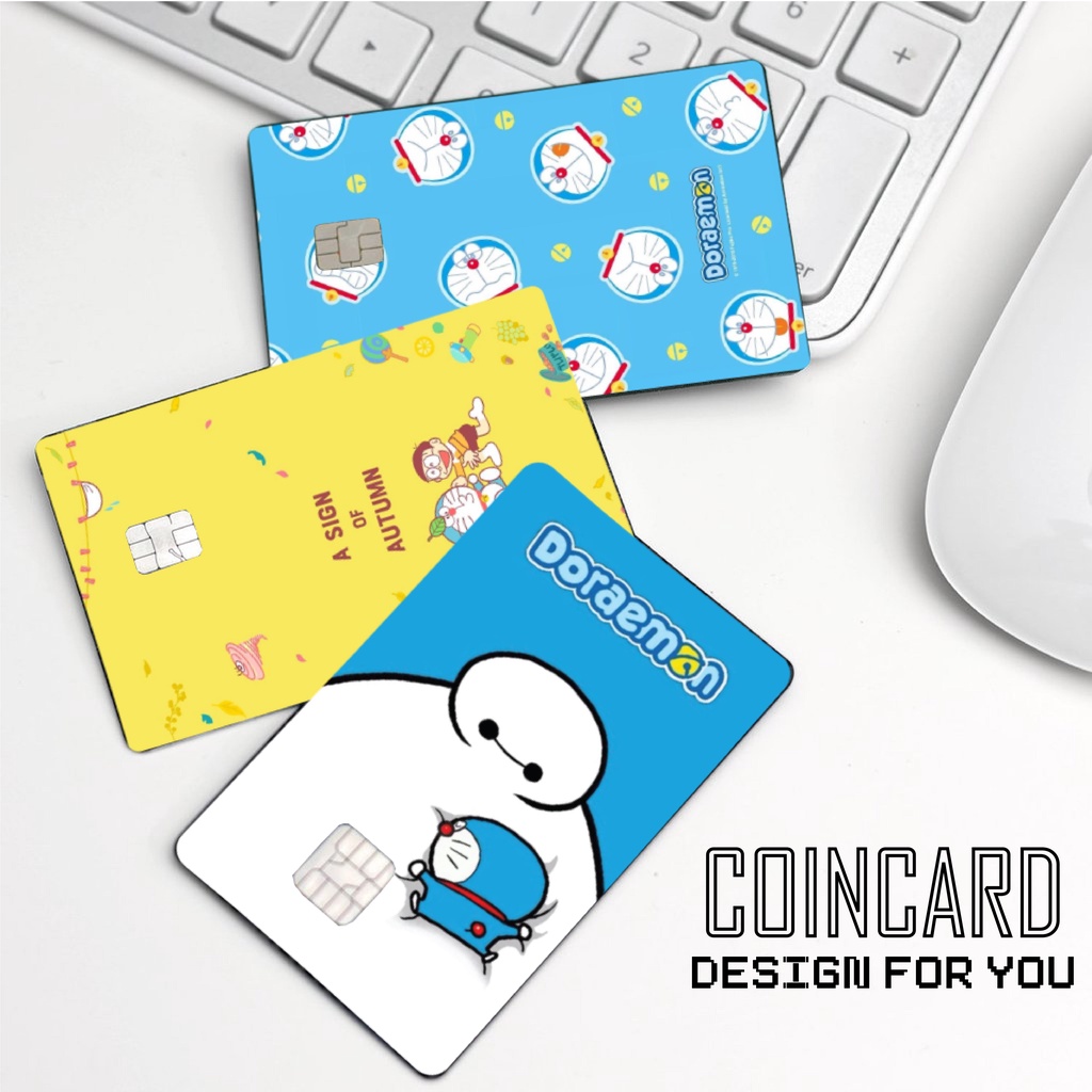  DOREMON  ( Sticker / Sticker dán Thẻ ATM , Decal dáb thẻ chung cư, thẻ từ ) | Dán thẻ ATM CoinCard