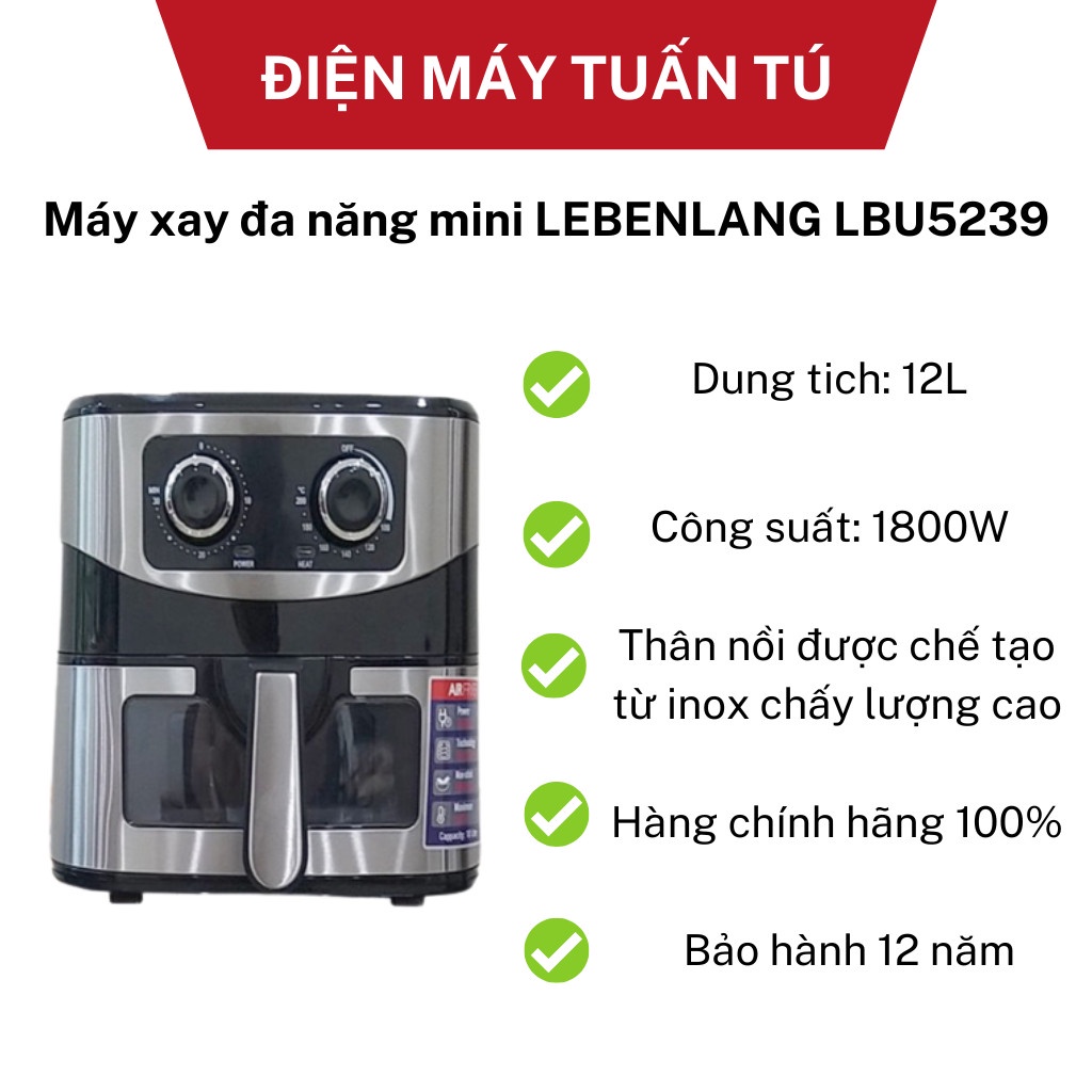 Nồi chiên không dầu, lò nướng SHARP 12 lít , nồi chiên có kính , điều khiển cơ . Hàng chính hãng bảo hang 12 tháng