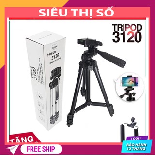 Gậy chụp ảnh 3 chân tự đứng, gậy chụp ảnh tripod 3120 kiêm giá đỡ điện thoại, máy ảnh