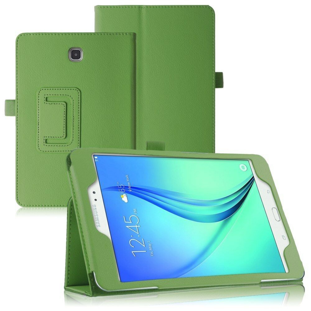 Bao da PU chống sốc màu trơn tiện dụng cho máy tính bảng Samsung Tab A 8.0 SM-T350 T351 T355 T357