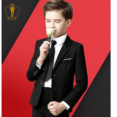 Bộ, Set Vest Đen Cho Bé Trai, Trẻ Em, Con Nít(1 quần, 1 áo vest, 1 ghile, 1 nơ)Bé Mập Hoặc Cao Tăng 1 Đến 2 Size