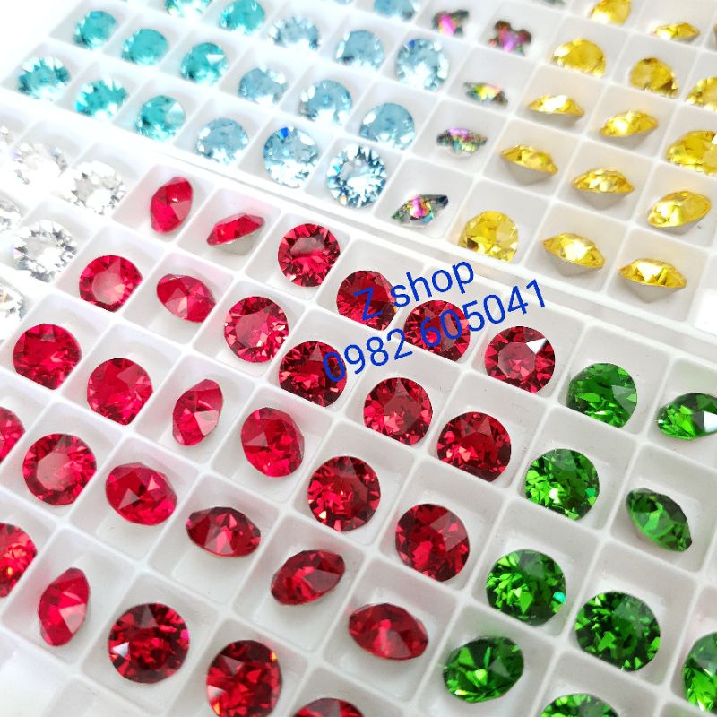 1 hạt pha lê 8ly dùng dán bông, nhẫn