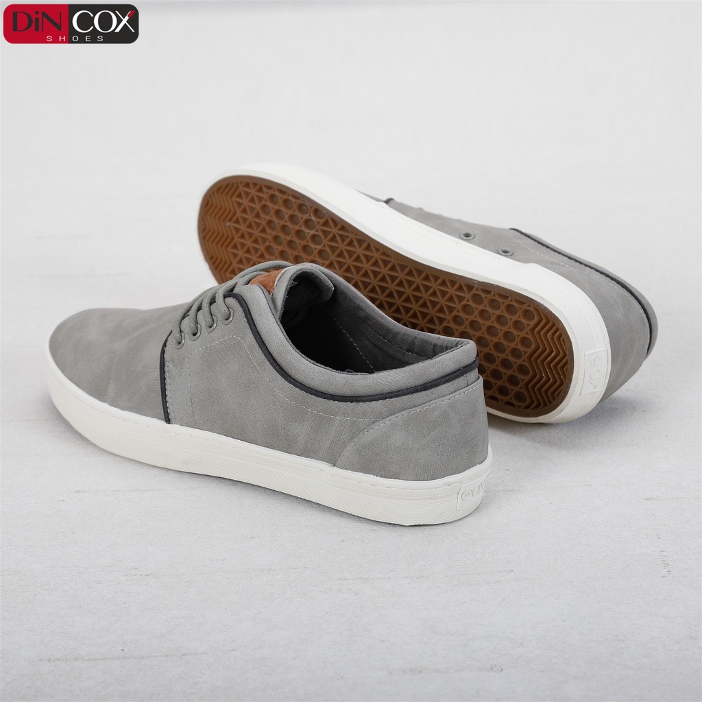 Giày Sneaker Da Nam DINCOX C03 Khí Chất Lịch Thiệp Grey