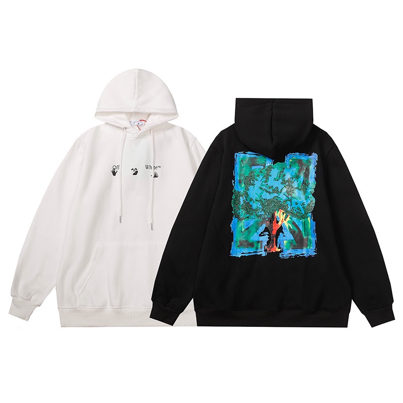 Hàng Có Sẵn Áo Hoodie Sweatshirt Chui Đầu Tay Dài In Hình Cây Graffiti Unisex
