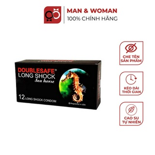 Bao cao su Cá ngựa Doublesafe Longshock Kéo dài thời gian Hộp 12 cái CON039