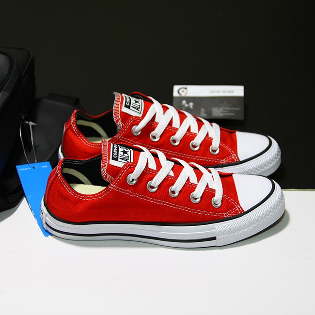 [ CHÍNH HÃNG ] giày sneaker CONVERSEE CHUCK CLASSIC LOW RED WHITE CH