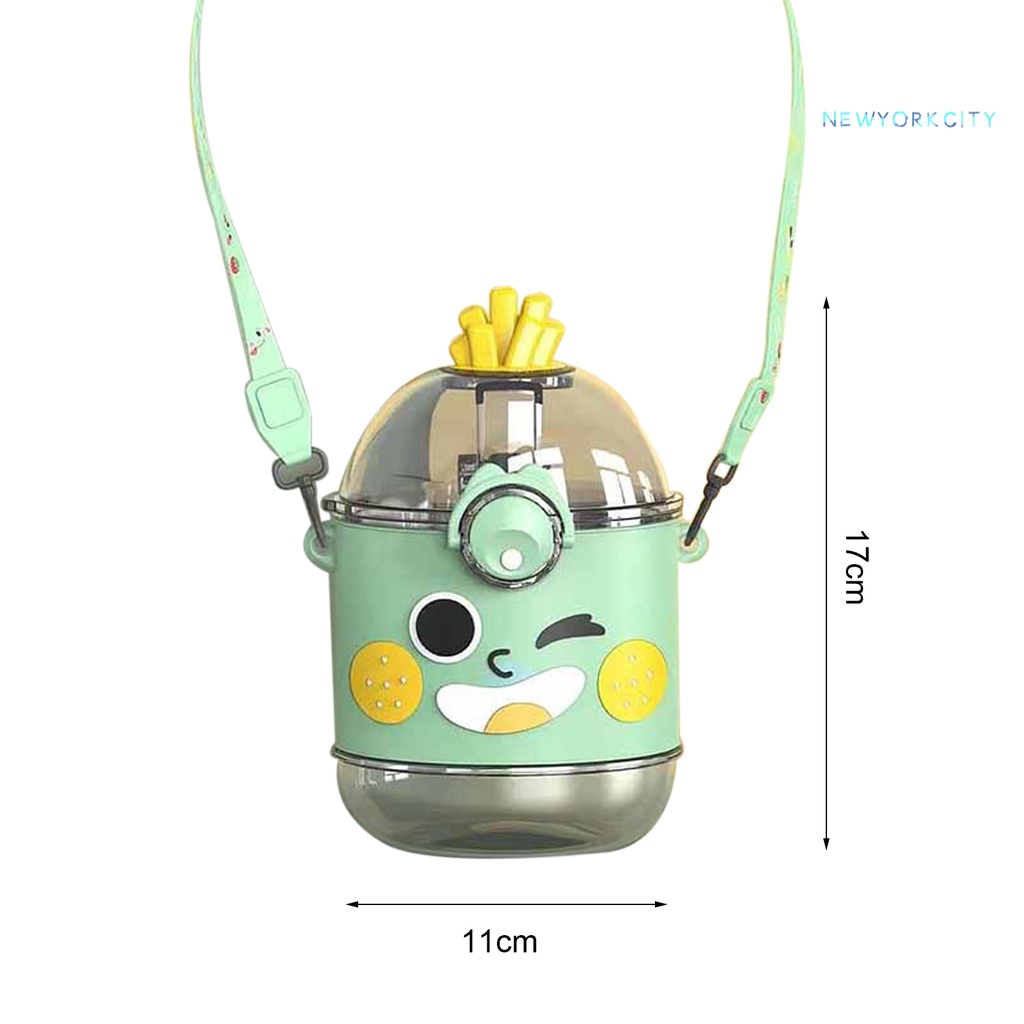 Cốc Uống Nước Bằng Nhựa Chống Rò Rỉ Thiết Kế Khóa Di Động Cho Học Sinh