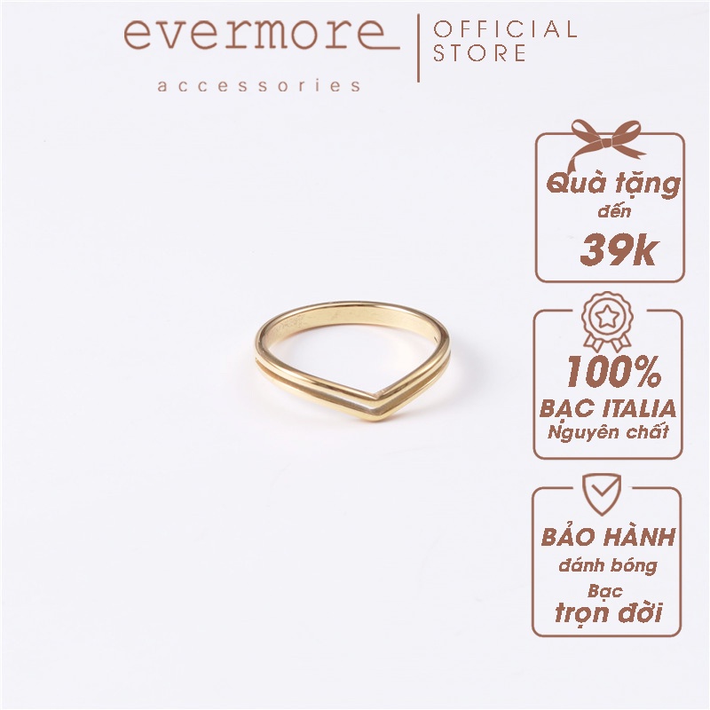 Nhẫn cao cấp hình chóp Khaos EVERMORE sang trọng, minimalism - N057