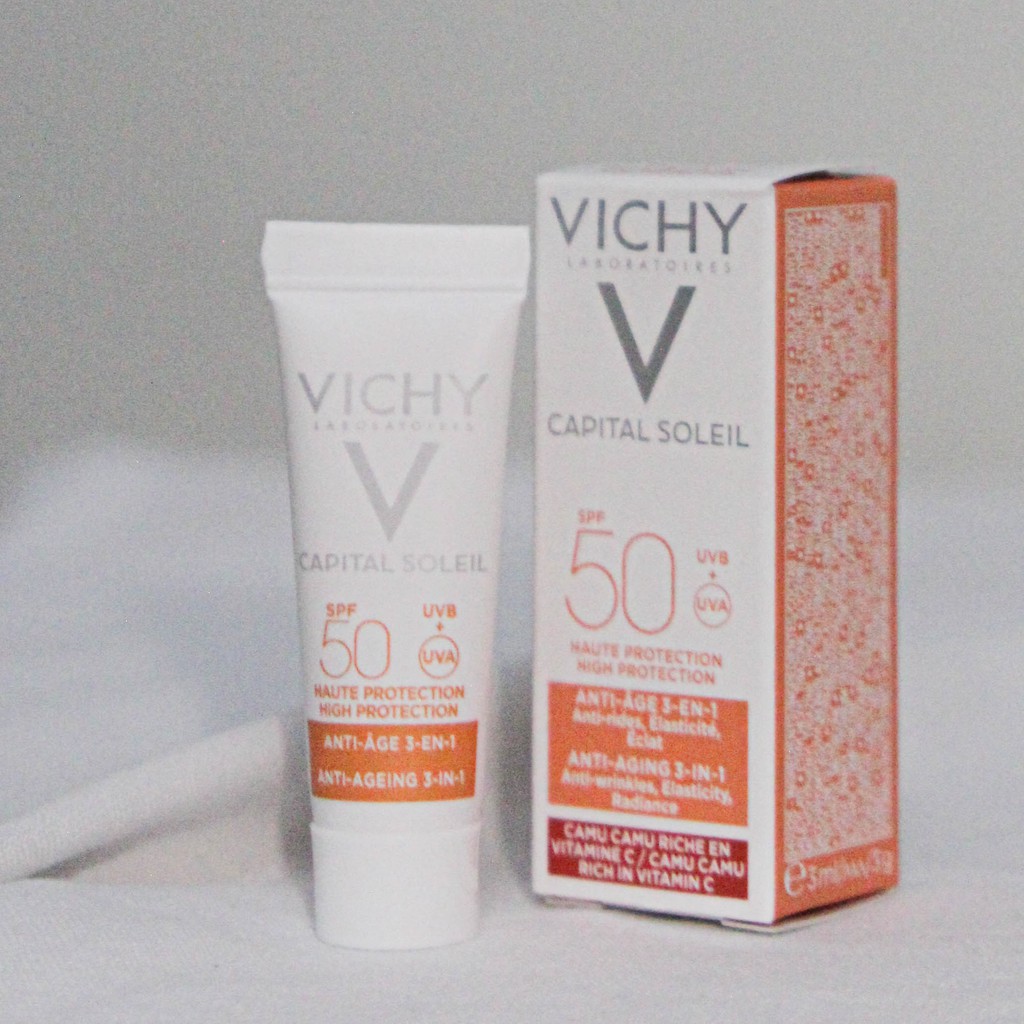 [Mini size 3ml] Vichy - Kem Chống Nắng Ngăn Ngừa Lão Hóa Capital Soleil SPF 50 Anti-Ageing 3-in-1