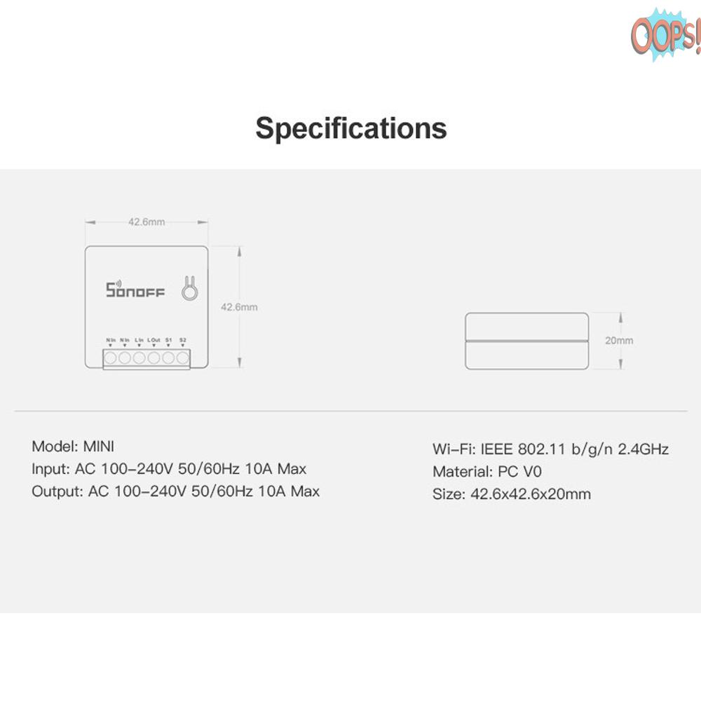 Sonoff Công Tắc Thông Minh 10a Hỗ Trợ Chế Độ Tự Động