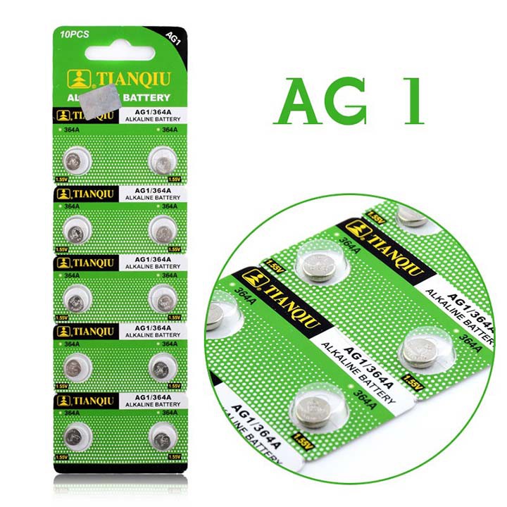 [HCM] Pin đồng hồ cúc áo AG10 LR1130, AG13 LR44 Vỉ 1 viên 1.5V Alkaline Tianqiu chính hãng dùng cho nhiều thiết bị