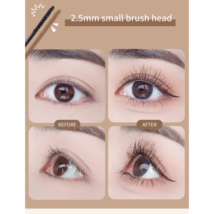 Mascara GECOMO Màu Đen Lâu Trôi Chống Thấm Nước Chuốt Dày Và Cong Mi