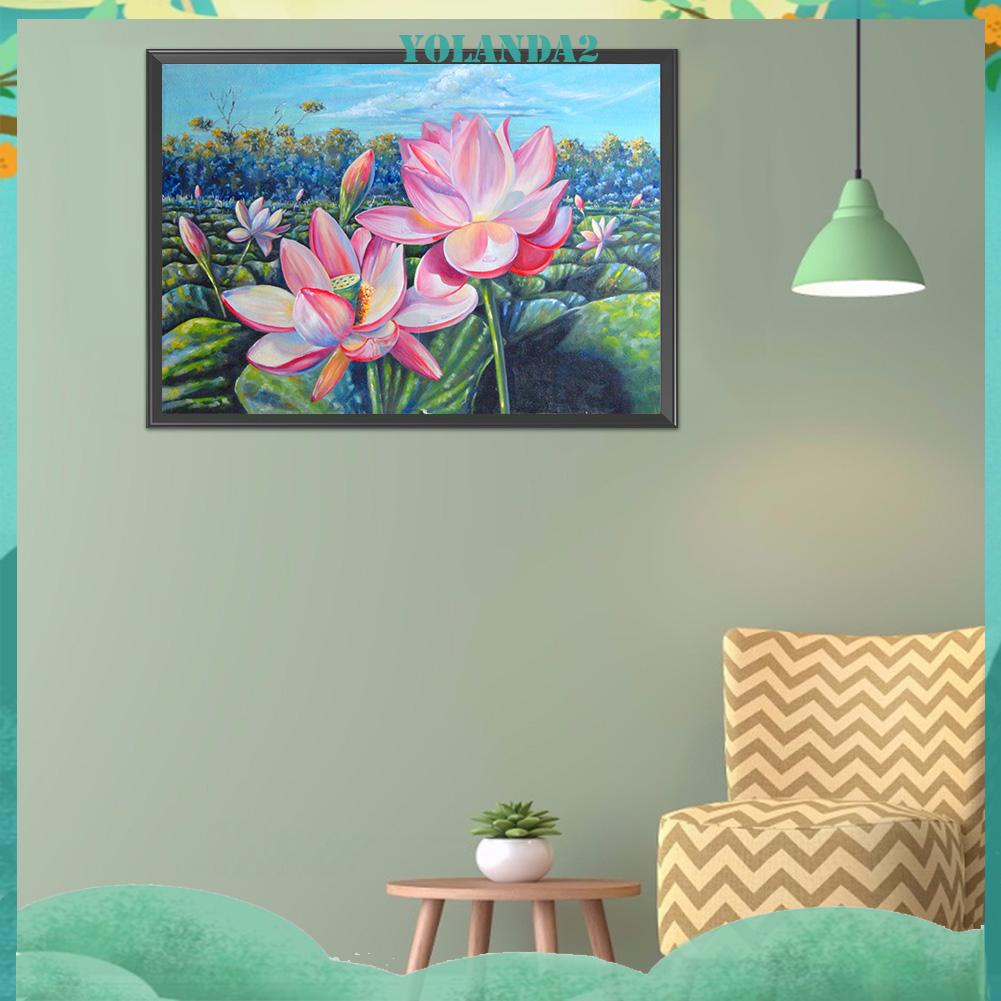 Toàn Bộ Tranh Thêu Chữ Thập Họa Tiết Hoa Sen 11CT