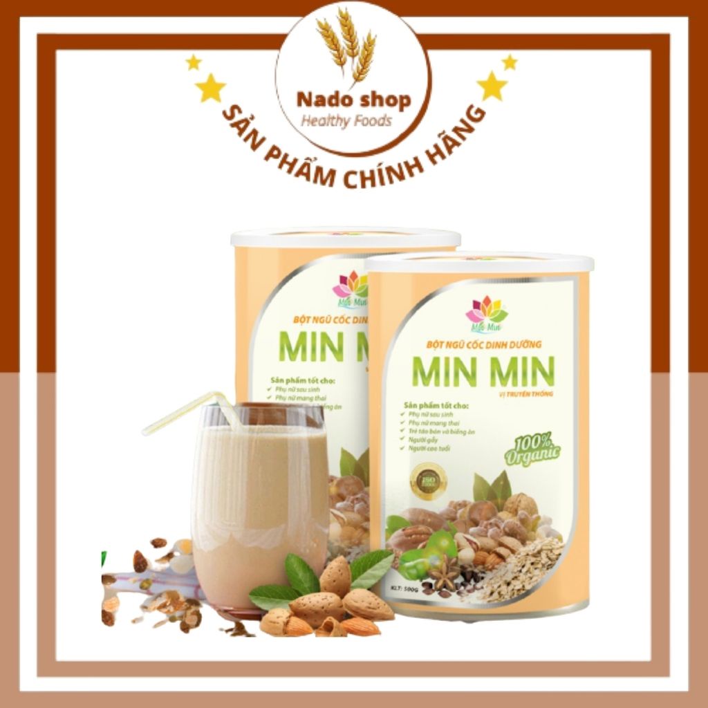 Ngũ cốc lợi sữa Min Min 500g, Bột ngũ cốc Min Min mẫu mới 29 loại hạt