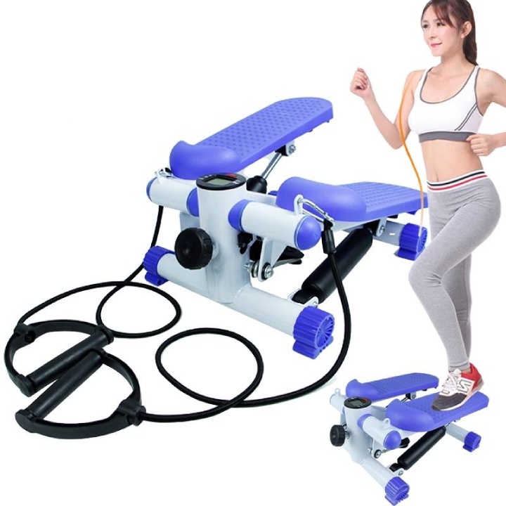 Máy chạy bộ tại chỗ mini stepper tặng dây cáp tập tay + dầu bôi trơn, bảo hành máy tập 2 năm