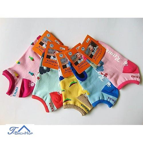 Combo 5 đôi vớ chống trơn trượt cho bé kamekid cổ ngắn