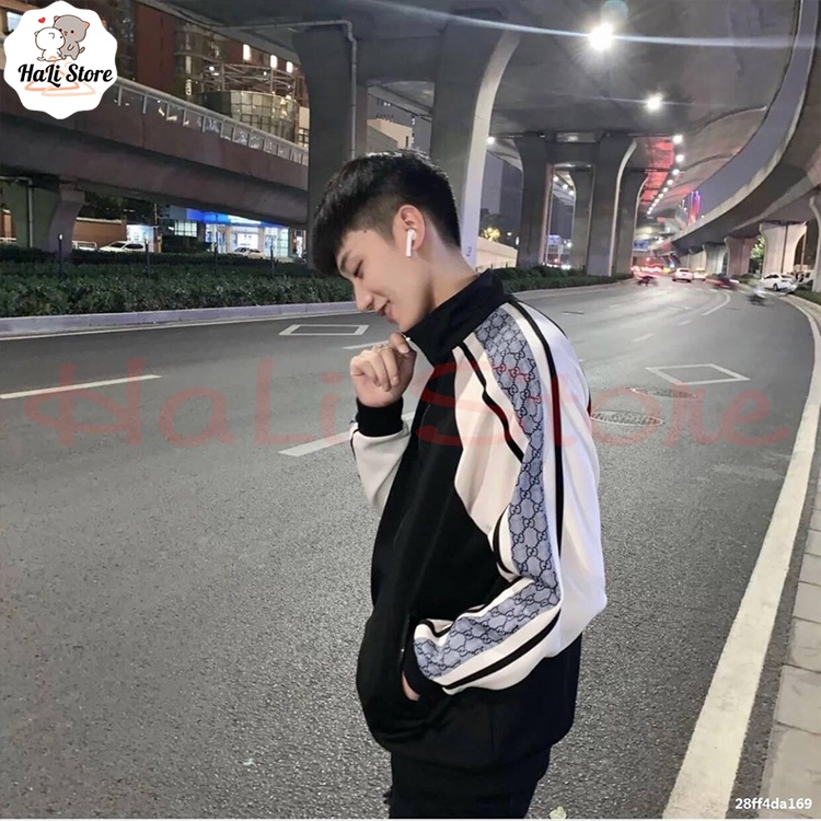 Áo khoác gió GC nam nữ oversize sọc vai dáng rộng thời trang