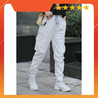 [freeship] [sale] Quần Jogger nam trắng vải nhập khẩu xưởng may