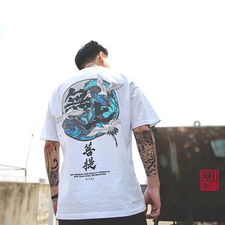 ÁO THUN TAY LỠ HỌA TIẾT HẠC BAY