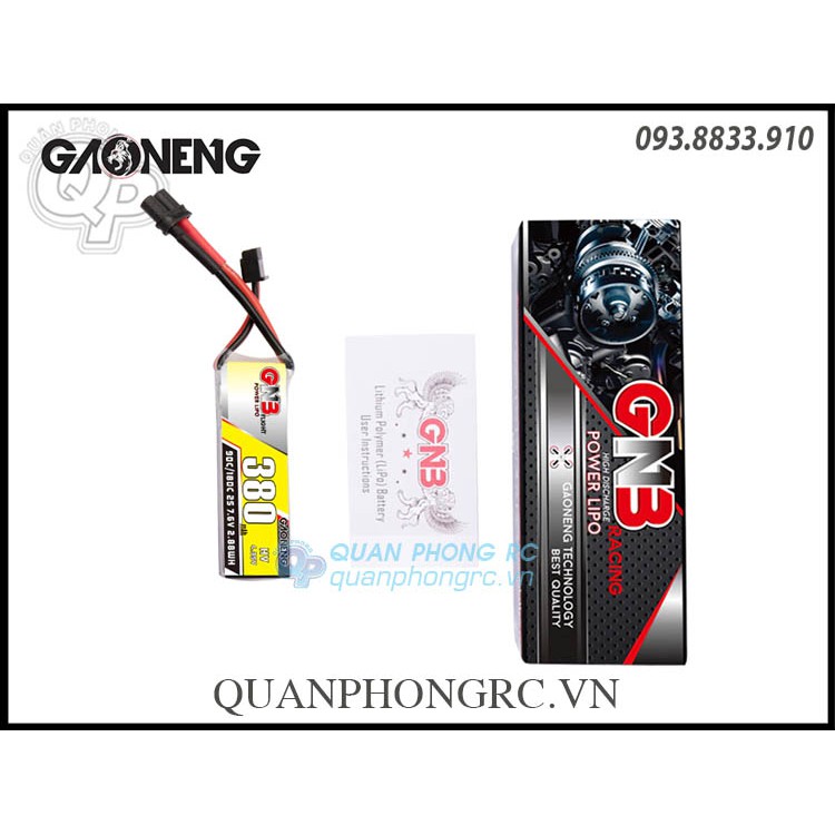 Pin GNB 380mAh 2S 90C 7.6V LiHV